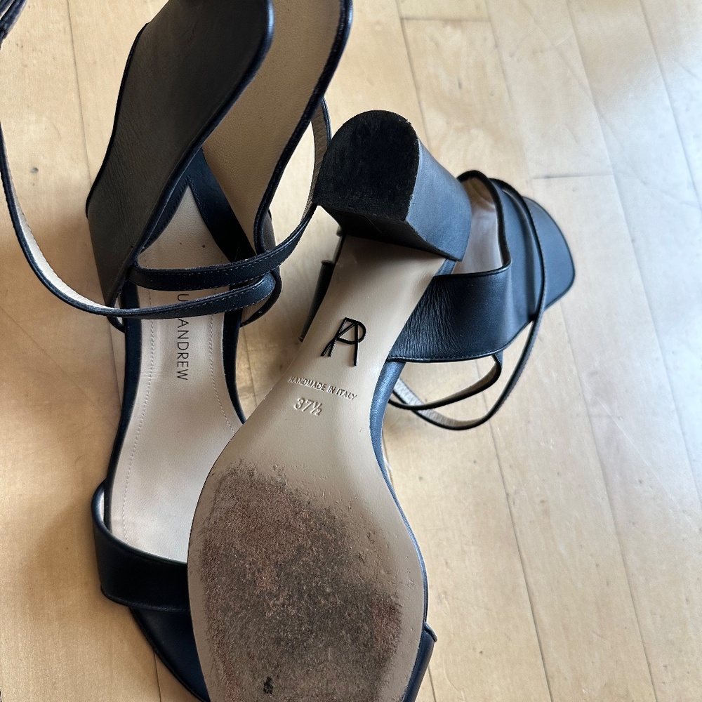 Paul Andrew Black Leather Lexington 105 strap sandal, 7.5 CB2504 - Picture 6 of 6